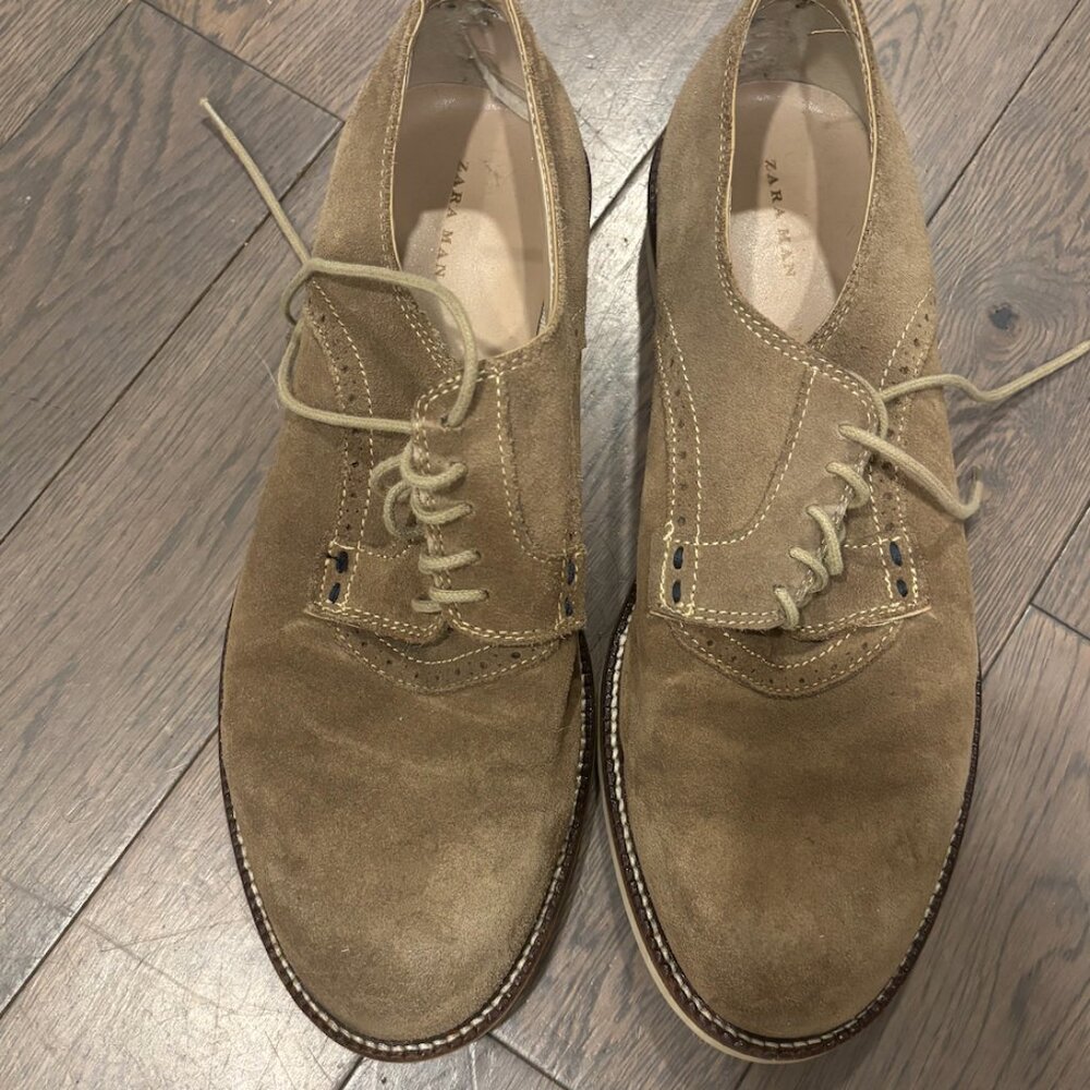 Zara Men tan suede shoes in sz 41